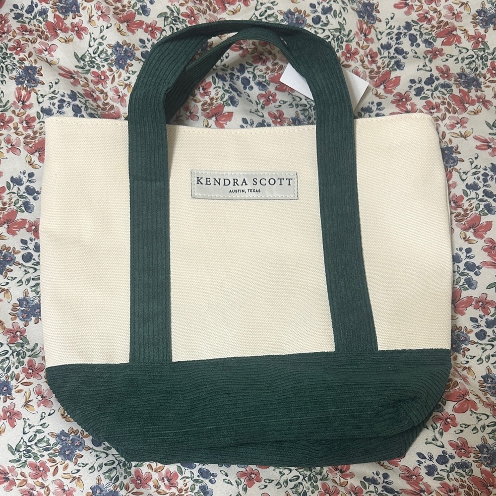 NWT Kendra Scott‎ Limited Edition Velvet Corduroy Canvas Tote Bag